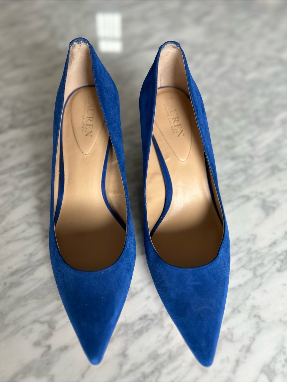 Lauren Ralph Lauren Suede Lanette Pump / Cobalt- Royal Blue (size 10)